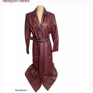 Newport News leather trench coat